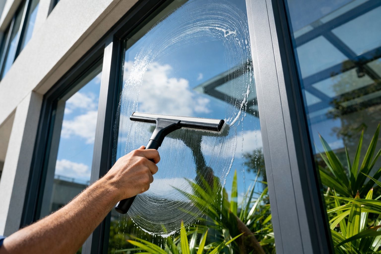 Residential window cleaning project